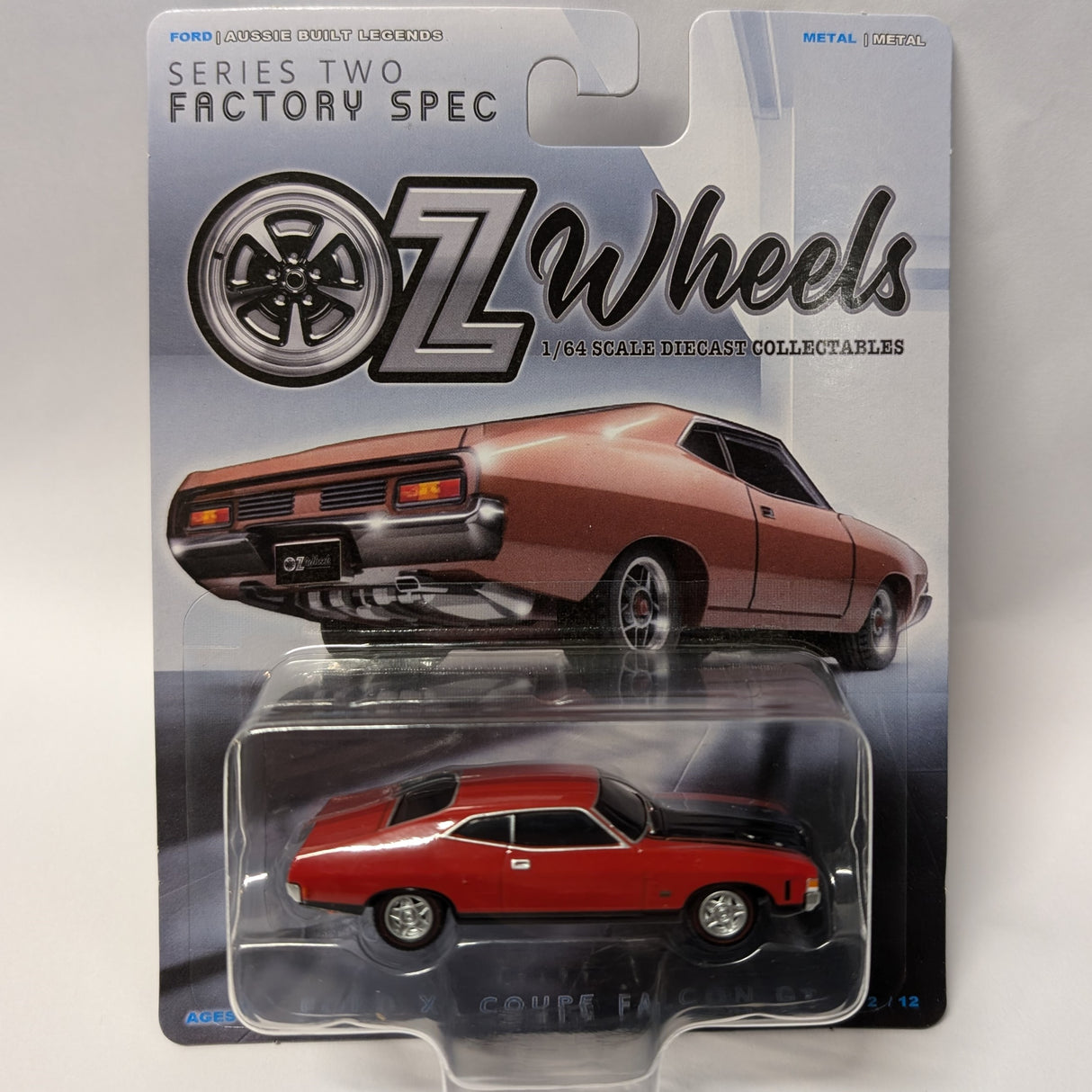 Ford XA Coupe Falcon GT, #2/12, Factory Spec, Oz Wheels Series 2, 1:64 Scale Diecast Car