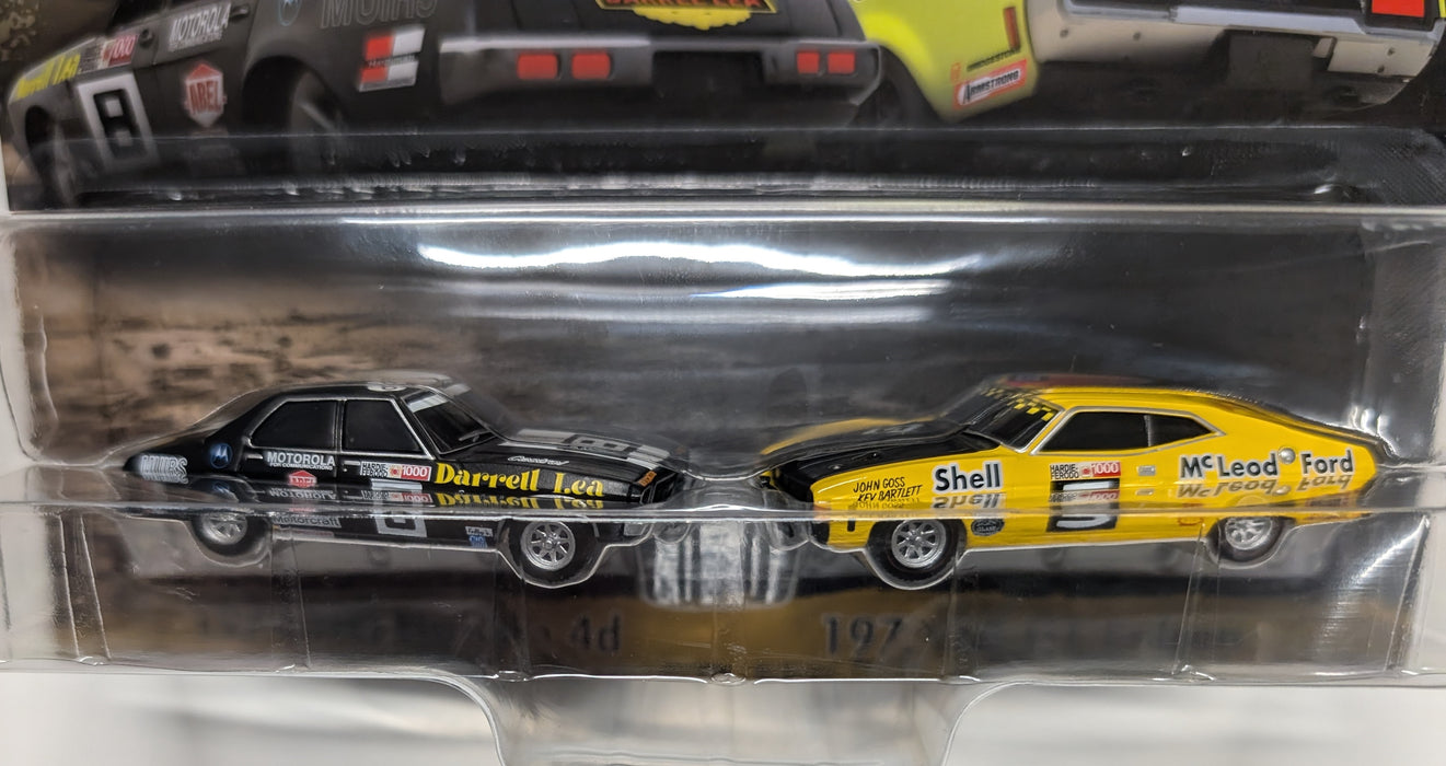 1973 HQ Holden 4d & 193 XA GT Falcon, Oz Wheels Bathurst Racing Legends, 1:64 Scale Diecast Car (MAX 2 per Customer)