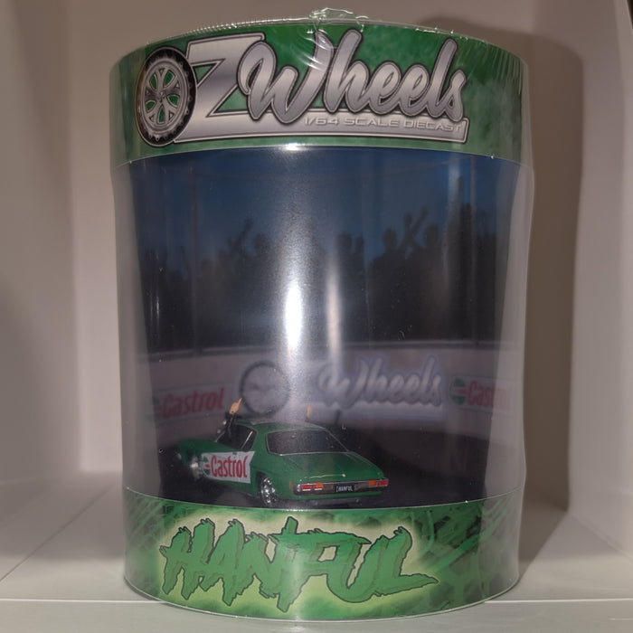 Oz Wheels Castrol Hanful Holden Monaro Skid in Cylinder, 1:64 Scale Diecast