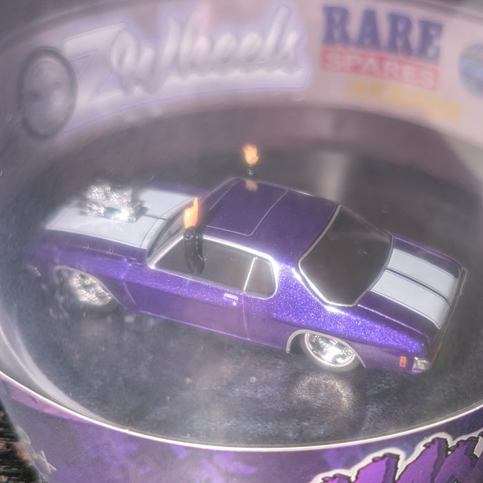 Oz Wheels Purple Hanful Holden Monaro Skid in Cylinder, 1:64 Scale Diecast