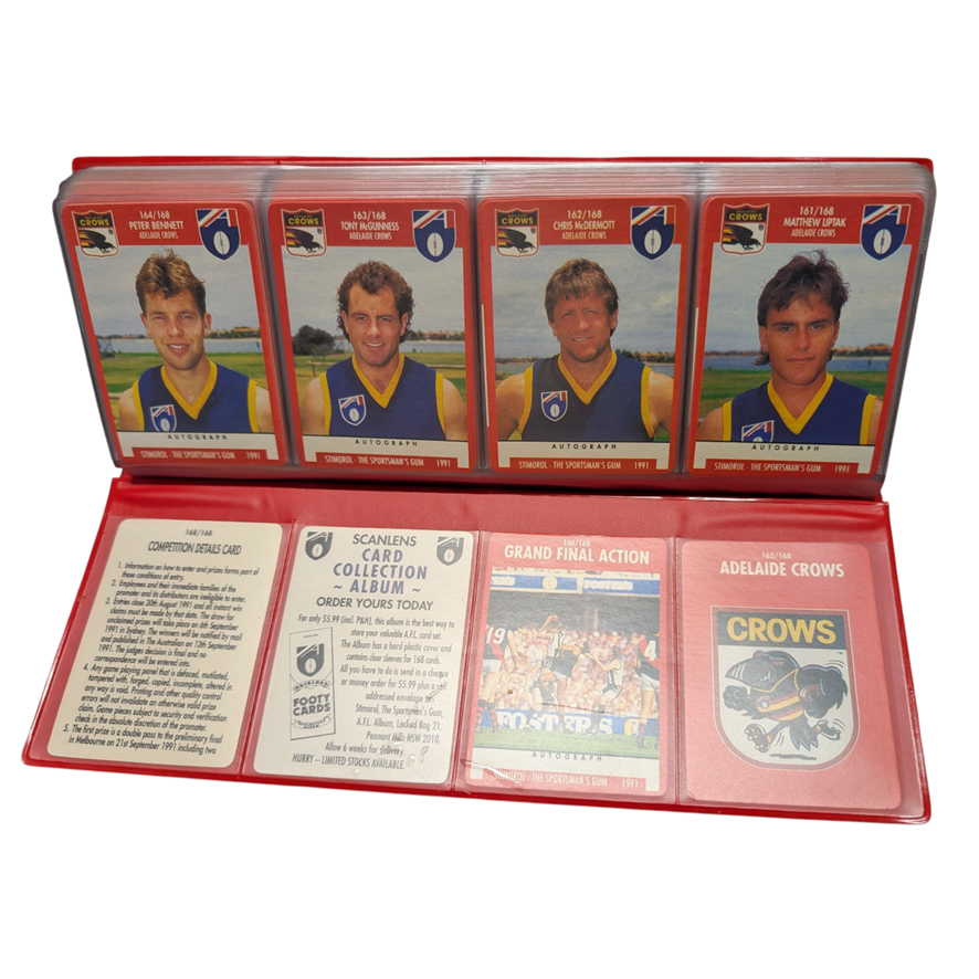 1991 Scanlens Stimorol AFL Complete Set in Album