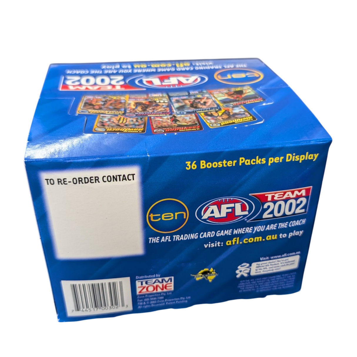2002 Teamcoach AFL 36 pack Box - Read Description