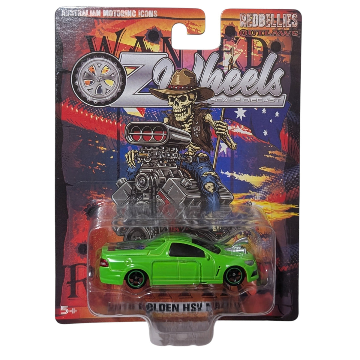 2016 Holden HSV Maloo, Oz Wheels Carded Red Bellies, 1:64 Scale Diecast Car