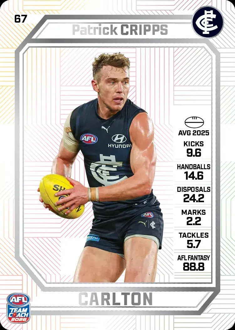 Patrick Cripps, PEARL Parallel, 2026 Teamcoach AFL