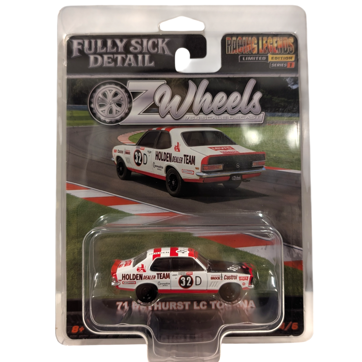 Oz Wheels 1971 Bathurst Winner Holden Torana LC GTR XU-1 #32 D Brock, Racing Legends, Fully Sick Detail FSD's Series 1 - 1:64 Scale Diecast