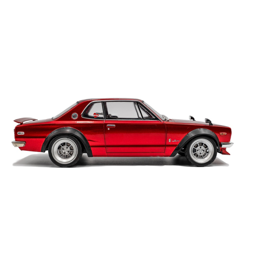 Red 1970 Nissan Skyline (C10) Hakosuka, 1:18 Scale Diecast Car
