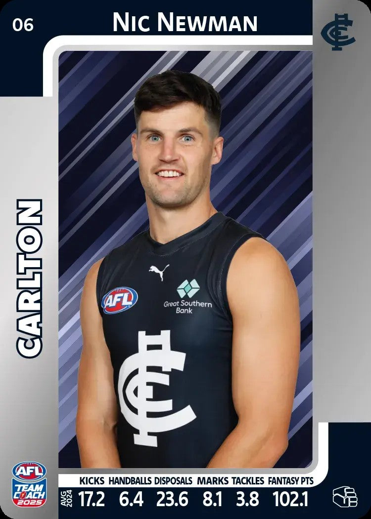 2025 Teamcoach AFL Silver Parallel Cards - Cards 1 to 100 - Pick Your Card