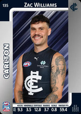 2025 Teamcoach AFL Silver Parallel Cards - Cards 101 to 198 - Pick Your Card