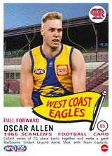 2024 Teamcoach AFL Scanlens Die-Cut - Cards 1 to 72 - Pick Your Card