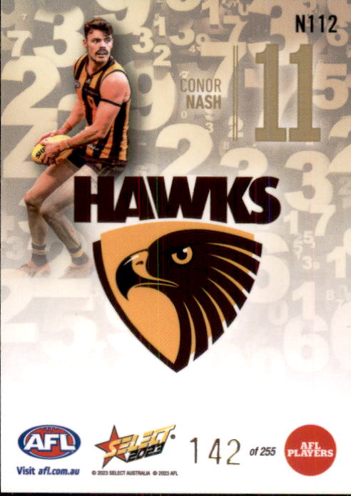 Conor Nash, Numbers, 2023 Select AFL Footy Stars