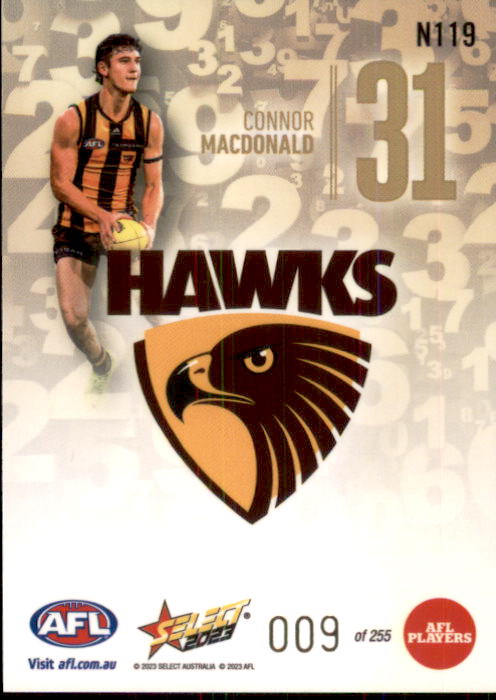 Connor MacDonald, Numbers, 2023 Select AFL Footy Stars
