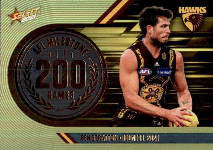 Ben Stratton, 200 Games Milestone, 2021 Select AFL Footy Stars