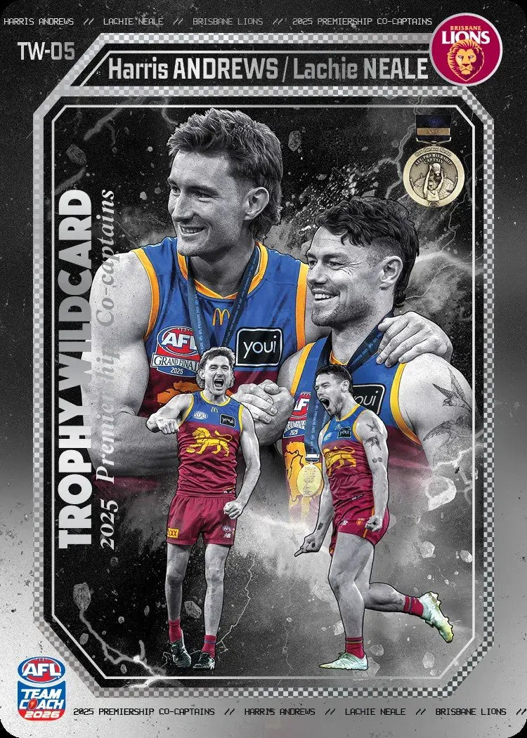 Harris Andrews & Lachie Neale, Trophy Wildcard, 2026 Teamcoach AFL