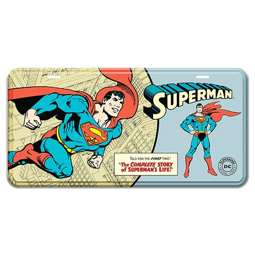 SUPERMAN TIN NUMBER PLATE SIGN