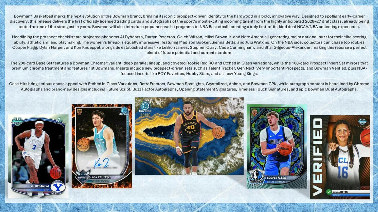 2025-26 Topps Bowman Basketball Blaster Box
