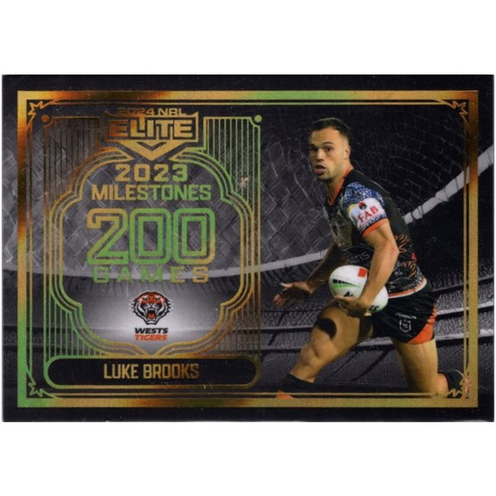 Luke Brooks, 200 Games Case Card, 2024 TLA Elite NRL Rugby League