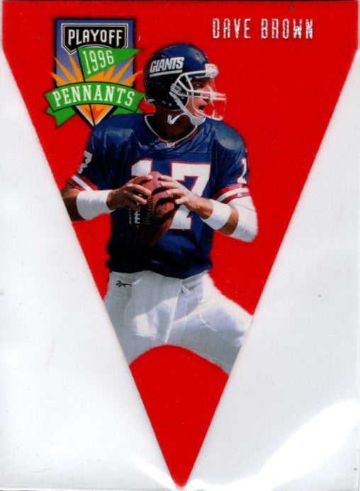 Dave Brown, #70, Pennants, 1996 Playoff Contenders Football NFL
