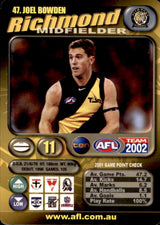 Richmond Tigers, Base, Silver & Gold Sets, 2002 Teamcoach AFL