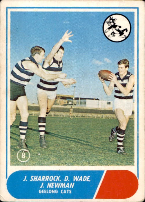 Sharrock, Wade, Newman, 1969 Scanlens VFL