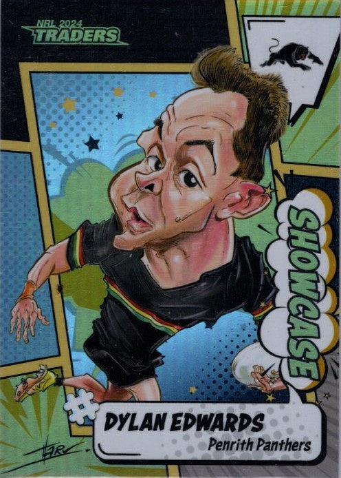 Dylan Edwards, #06/60, Showcase Case Card, 2024 TLA Traders Titanium NRL Rugby League