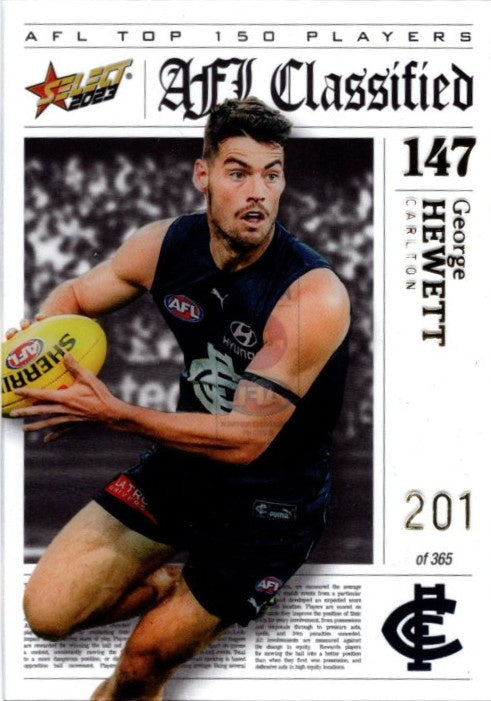 George Hewett, AFL Classified, 2023 Select AFL Footy Stars