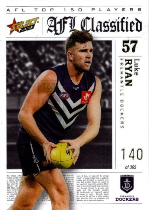 Luke Ryan, AFL Classified, 2023 Select AFL Footy Stars