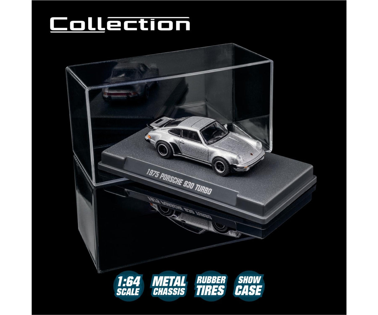 1975 Porsche 930 Turbo, Silver - Majorette: Collection Deluxe, 1:64 Scale Diecast Car