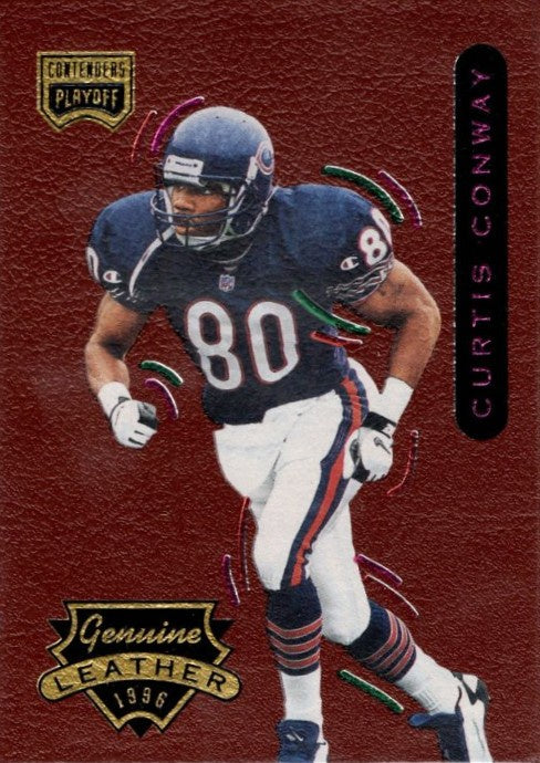 Curtis Conway, #86, Genuine Leather, 1996 Playoff Contenders Football NFL
