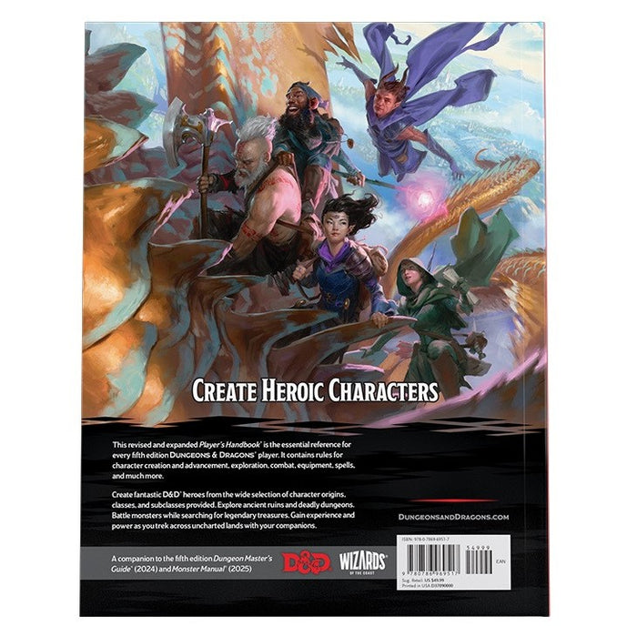 D&D Dungeons & Dragons Players Handbook Hardcover (2024)