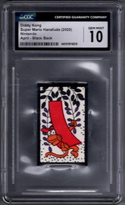 Diddy Kong, April Black Back, 2020 Super Mario Hanafuda, CGC 10