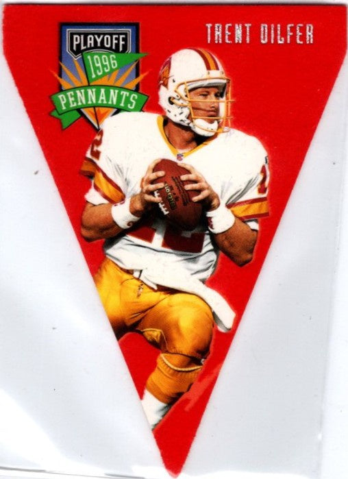 Trent Dilfer, #29, Pennants, 1996 Playoff Contenders Football NFL