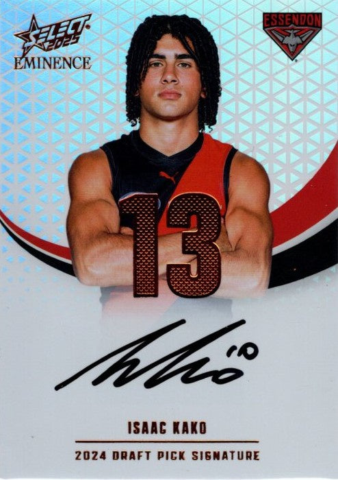 Isaac Kako, Copper Draft Pick Signature, 2025 Select AFL Eminence