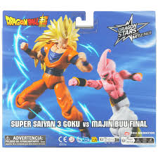 Dragon Ball Super Dragon Stars Battle Pack Super Saiyan 3 Goku VS Majin Buu Final, Action Figure 2-Pack