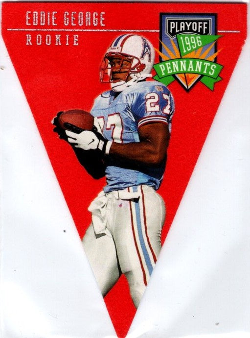 Eddie George, RC, #96, Pennants, 1996 Playoff Contenders Football NFL