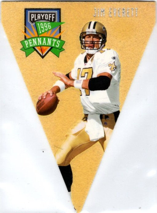 Jim Everett, #78, Pennants, 1996 Playoff Contenders Football NFL