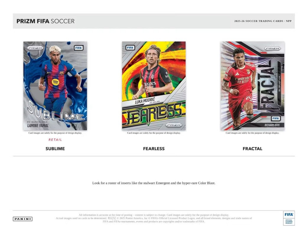 2025-26 Panini Prizm FIFA Soccer 24-Pack Retail Box