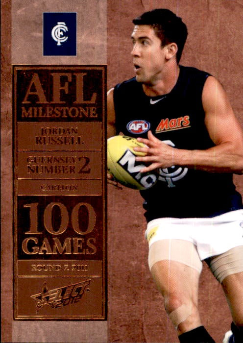 Jordan Russell, 100 Game Milestone, 2012 Select AFL Champions