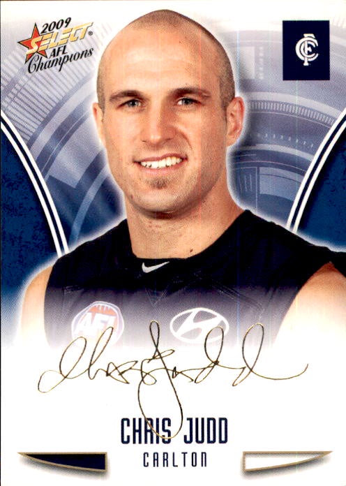 Chris Judd, Gold Foil Signature, 2009 Select AFL Champions