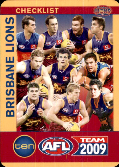 Brisbane Lions Checklist, 2009 Teamcoach AFL