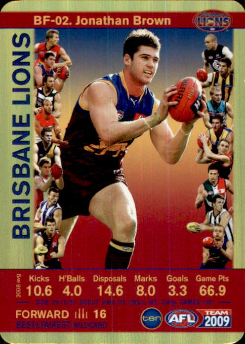 Jonathan Brown, Gold Best & Fairest, 2009 Teamcoach AFL