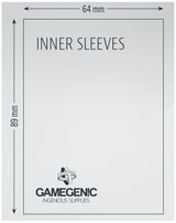 Gamegenic Inner Card Sleeves - Size Code INNER - (64mm x 89mm) (100 Sleeves Per Pack)