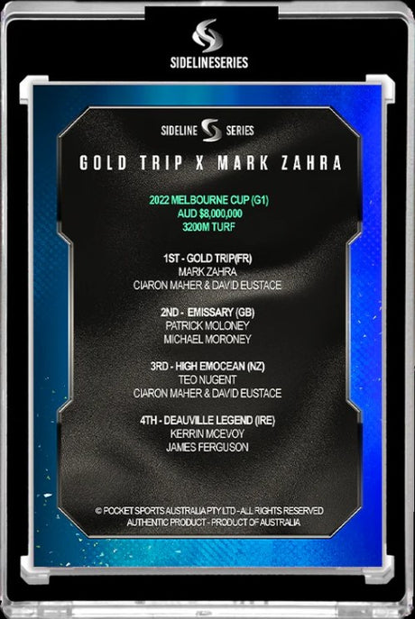 Gold Trip X Mark Zahra 2022 Melbourne Cup, Signature Black Edition, Sideline Series