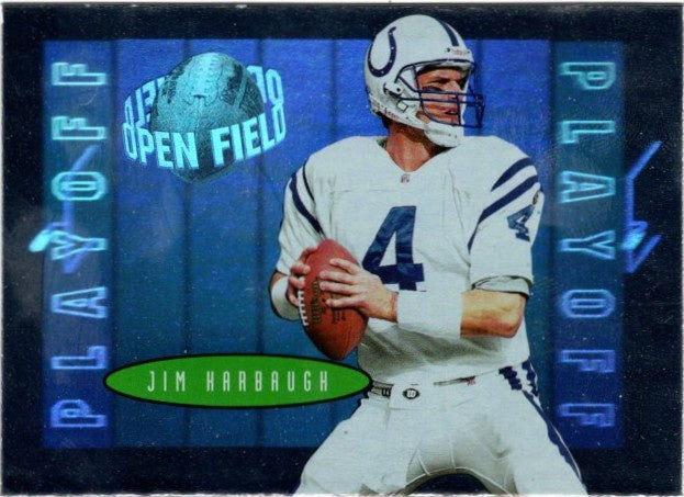 Jim Harbaugh, #4, Open Field, 1996 Playoff Contenders Football NFL