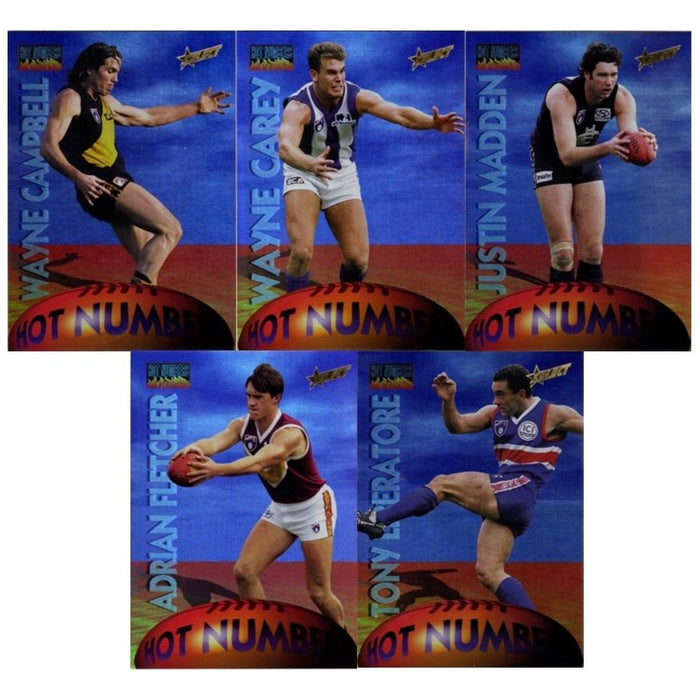 Hot Numbers Set of 5 Cards, 1996 Select AFL