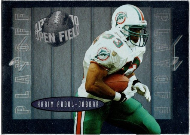 Karim Abdul-Jabbar, #33, Open Field, 1996 Playoff Contenders Football NFL