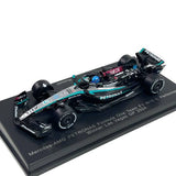 Spark Y406, Mercedes-AMG PETRONAS Formula One Team No.63 F1 W15 E Performance Winner Las Vegas GP 2024 - George Russell - 1:64 Scale Resin Model Car