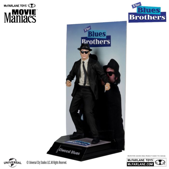 The Blues Brothers - Jake & Elwood Blues Movie Maniacs McFarlane Gold Label 6" Scale Posed PVC Figure 2-Pack