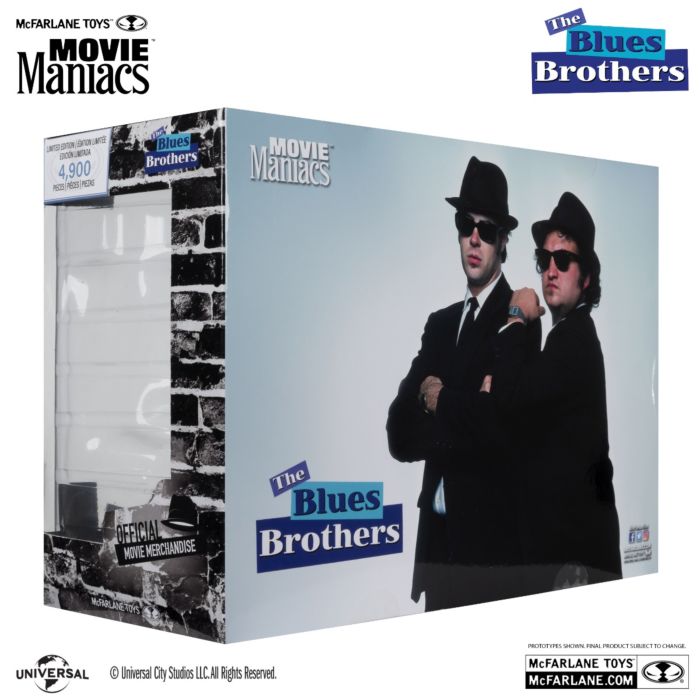 The Blues Brothers - Jake & Elwood Blues Movie Maniacs McFarlane Gold Label 6" Scale Posed PVC Figure 2-Pack