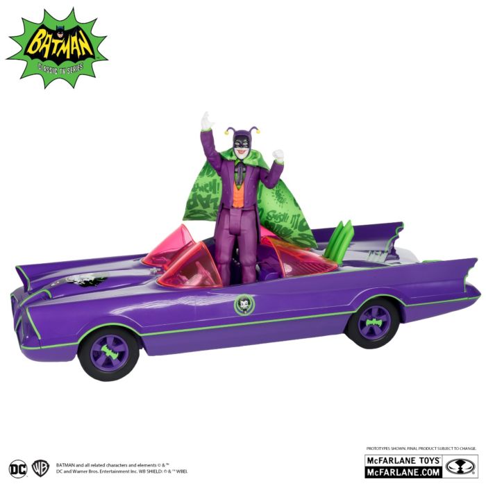 Batman (1966) - Batmobile & The Joker Figure DC Retro Gold Label 6" Scale Action Figure Vehicle 2-Pack