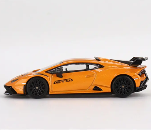 Mini GT, Lamborghini Huracán STO  Arancio Borealis, 1:64 Scale Diecast Model Car